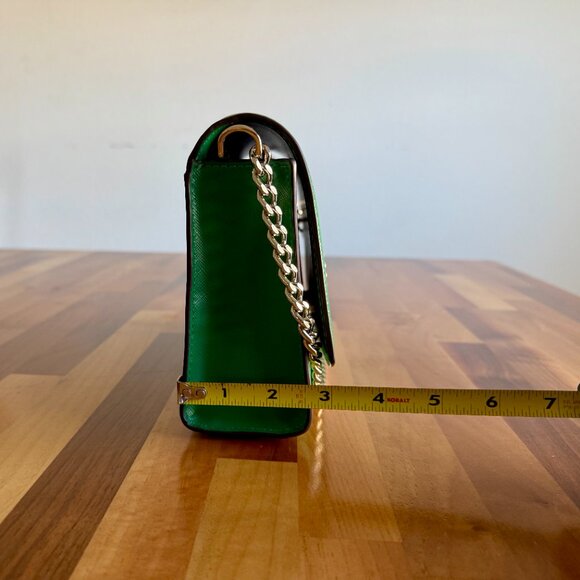 Kate Spade Green Leather Crossbody Bag with Gold Chain - Picture 11 of 11